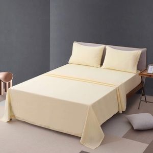 Brushed Microfiber 1800 Thread Count Hypoallergenic Fitted King Bed Sheet Ivory